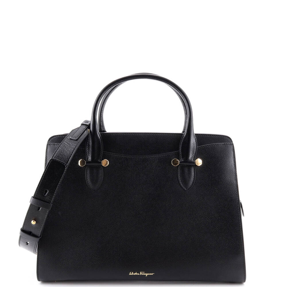 Salvatore Ferragamo Large Today Satchel Leather